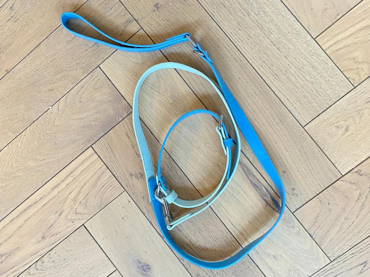 Haus of hound two tone collar and lead in vegan leather