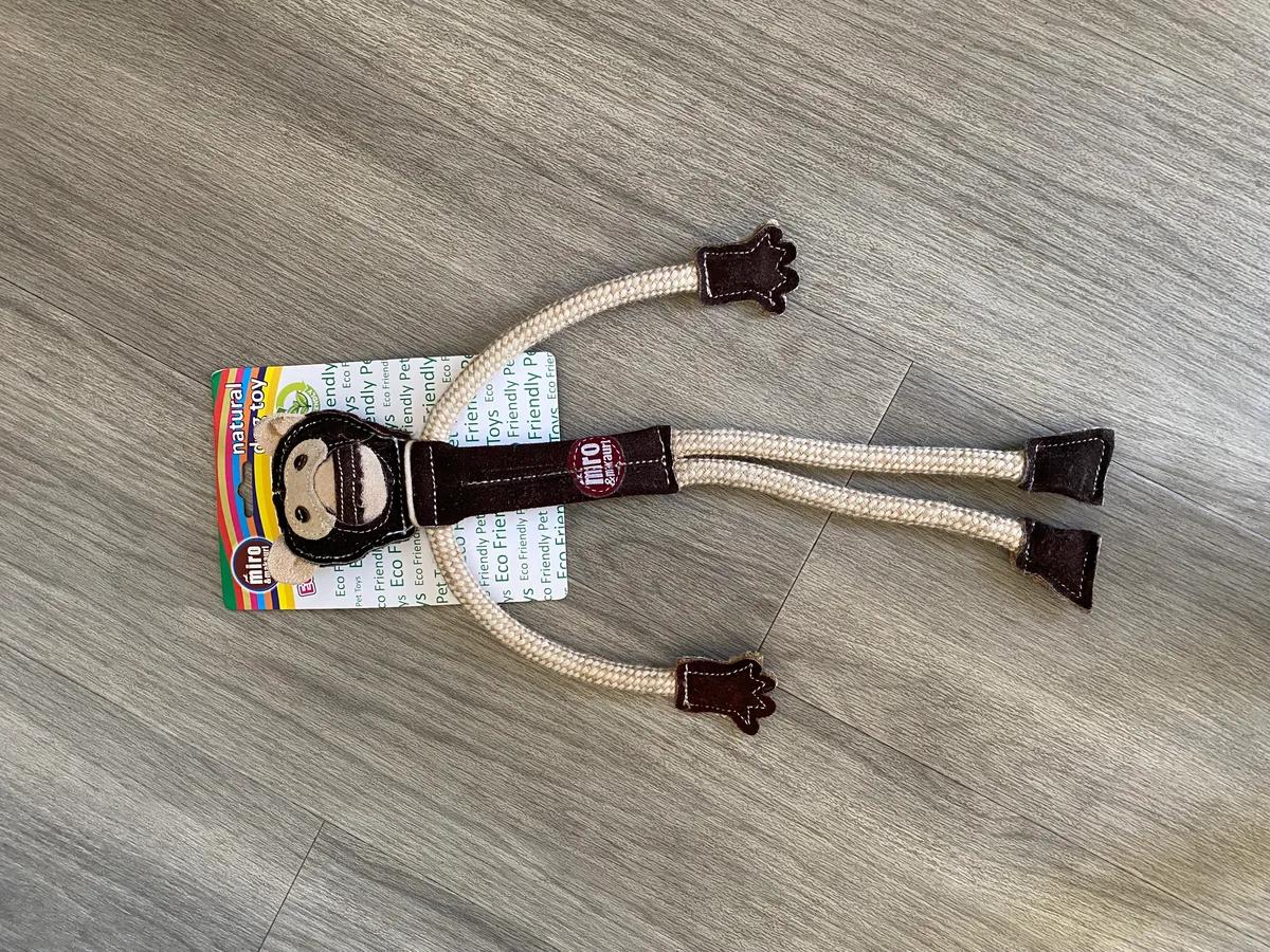 Jute and suede eco friendly monkey