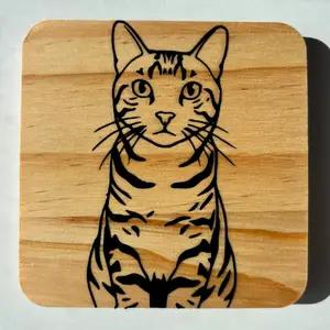 Personalised Cat Coaster thumbnail 1
