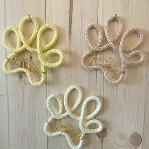 Personalised Tricotin Paw Print Wall Decor 🐾