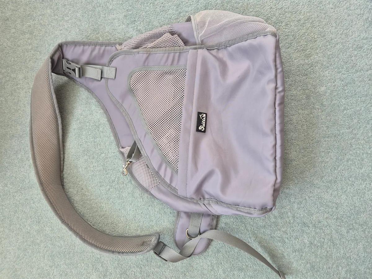 Slowton small pet sling carrier with holding lead