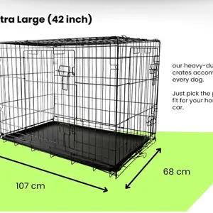 Straame Large Dog Crate 42" thumbnail 2