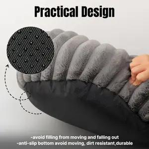 Calming Donut Dog Bed Washable Plush Non-Slip Orth thumbnail 4