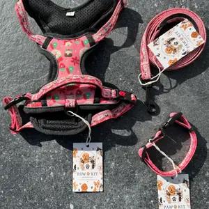 Christmas Dog Harness Set (Harness, Collar, Lead)