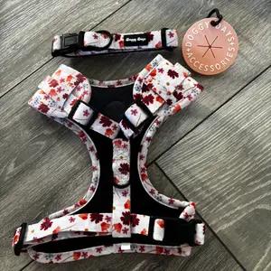 Small dog harness and collar with poop bag disc thumbnail 2