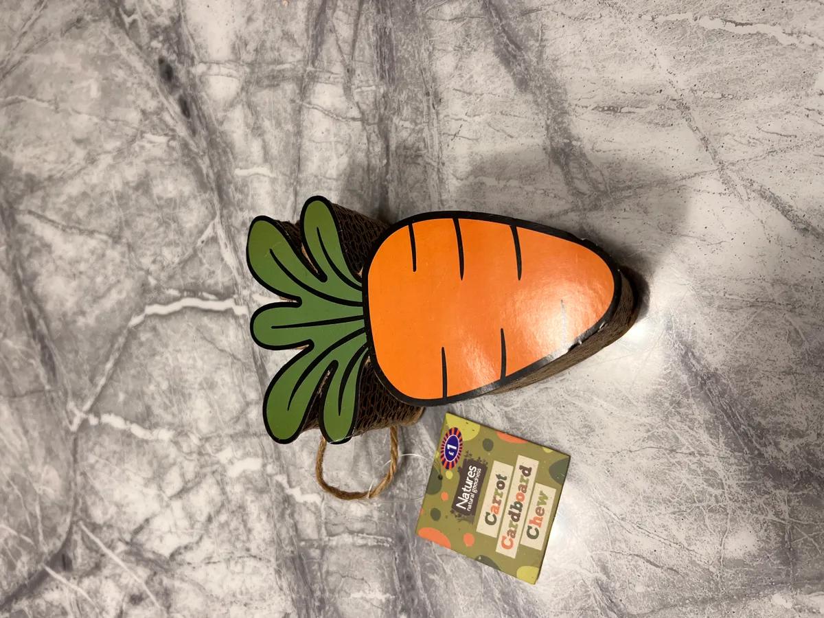 Carrot cardboard chew